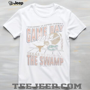 Official Florida Gators vs Texas Longhorns 2025 Gameday The Swamp Shirt Official Florida Gators vs Texas Longhorns 2025 Gameday The Swamp Shirt
