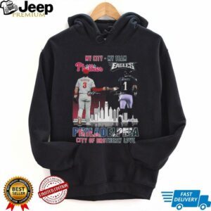 Official Harper And Hurts My City My Team Philadelphia City Of brotherly Love Signatures 2025 Shirt
