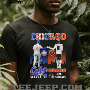 Official Ian Happ X Caleb Williams Chicago Cubs All Season Chicago Bears On Sundays Signatures T shirts