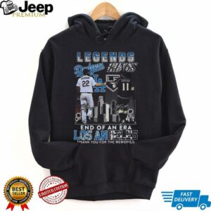 Official Los Angeles Dodgers Los Angeles Kings Legends End Of An Era Thank You For The Memories Signatures Shirt