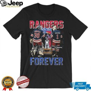 Official Lundqvist And Giacomin New York Rangers Forever Signatures Shirt