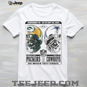Official NFL History Made Scorigami! Cowboys 40 – 40 Packers Game Tie September 28, 2025 Shirt
