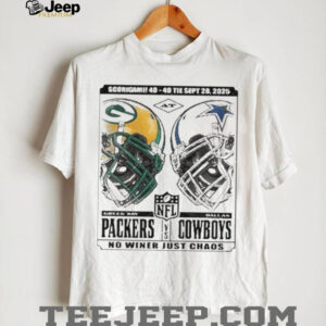 Official NFL History Made Scorigami! Cowboys 40 – 40 Packers Game Tie September 28, 2025 Shirt