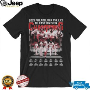 Official Philadelphia Phillies 2025 NL East Division Champions Road To October 1976 2025 Shirt