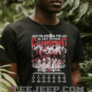 Official Philadelphia Phillies 2025 NL East Division Champions Road To October 1976 2025 Shirt
