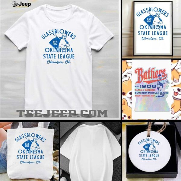 Okmulgee Glassblowers Oklahoma State League Baseball Shirt