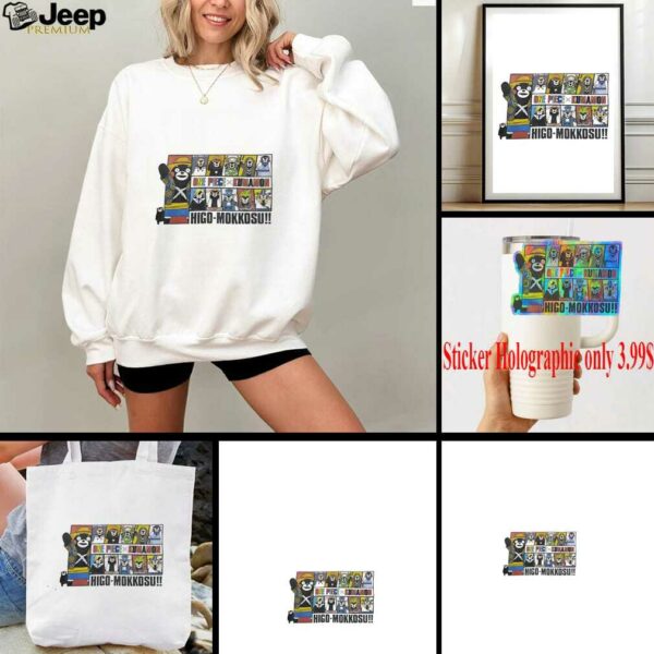 One Piece x Kumamon Higo Mokkosu shirt
