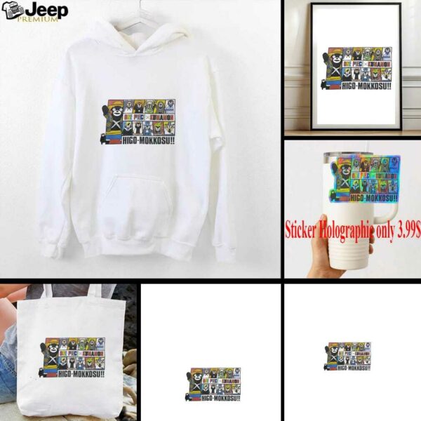 One Piece x Kumamon Higo Mokkosu shirt