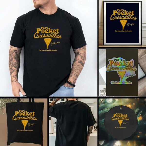 Pat Murphy Milwaukee Brewers Pat’s Pocket Quesadillas the man likes his snacks shirt