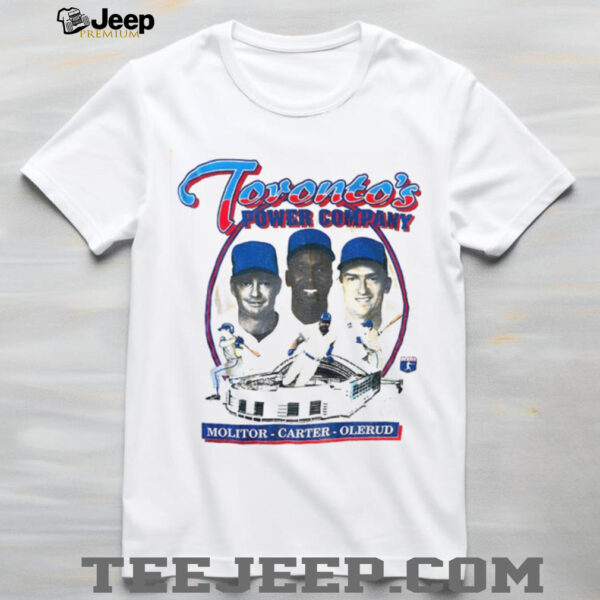 Paul Molitor Joe Carter and John Olerud Toronto Blue Jays baseball Toronto’s Power Company shirt