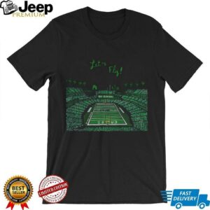 Philadelphia Eagles Football NFL Stadium Let’s Fly Go Birds cartoon shirt
