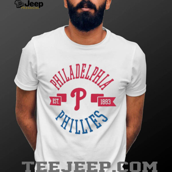 Philadelphia Phillies G III 4Her by Carl Banks Women’s Super Slim Fit Lightweight City Graphic T Shirt