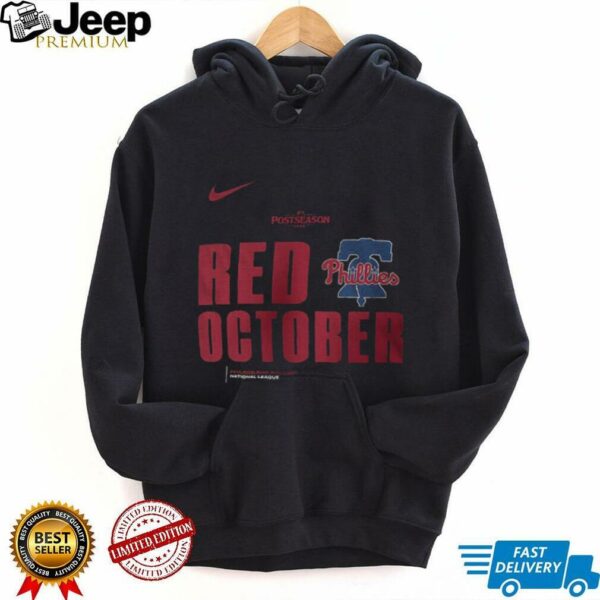 Philadelphia Phillies Nike Red October National League Postseason 2025 shirt