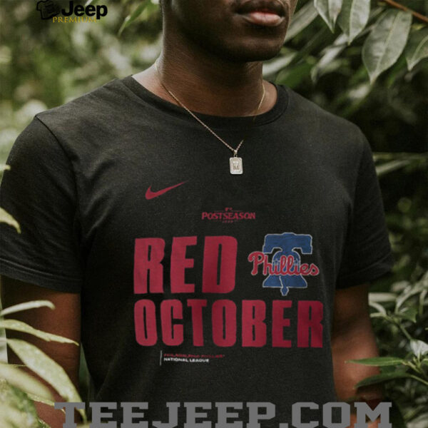 Philadelphia Phillies Nike Red October National League Postseason 2025 shirt