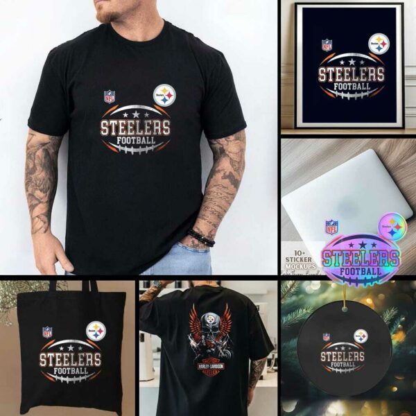 Pittsburgh Steelers NFL Harley Davidson motorcycle shirt