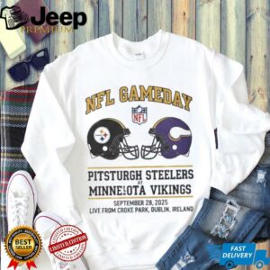 Pittsburgh Steelers vs Minnesota Vikings Sep 28 2025 Croke Park Gameday shirt