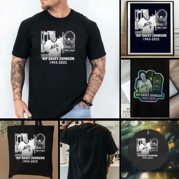 RIP Davey Johnson New York Mets 1943 2025 thank you the memories shirt