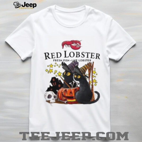 Red Lobster X Black Cat Witch Halloween 2025 T shirt