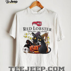 Red Lobster X Black Cat Witch Halloween 2025 T shirt