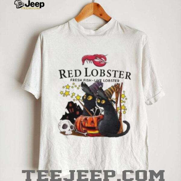 Red Lobster X Black Cat Witch Halloween 2025 T shirt