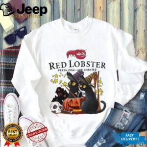 Red Lobster X Black Cat Witch Halloween 2025 T shirt