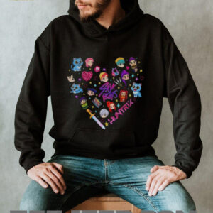Retro Huntrix Heart Kpop Demon Hunters Saja Boys Group shirt
