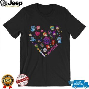 Retro Huntrix Heart Kpop Demon Hunters Saja Boys Group shirt