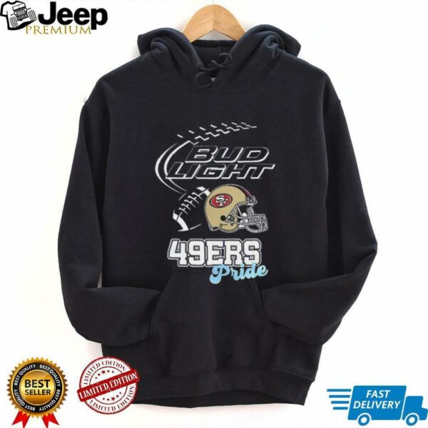 San Francisco 49ers Bud Light pride helmet shirt
