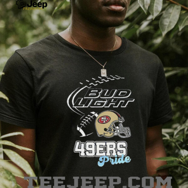 San Francisco 49ers Bud Light pride helmet shirt