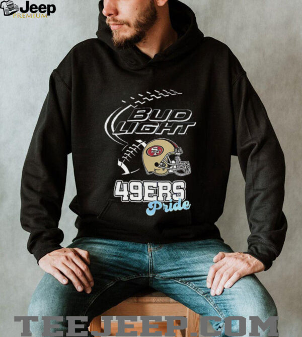 San Francisco 49ers Bud Light pride helmet shirt