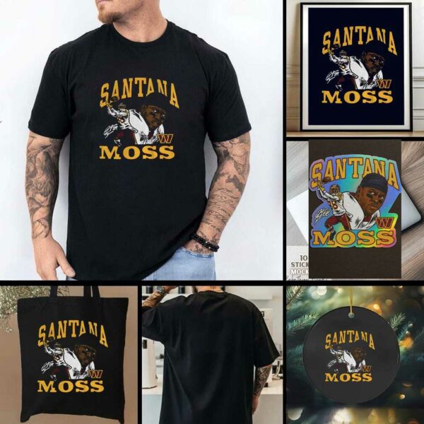Santana Moss Washington Commanders NFL signature graphic shirt
