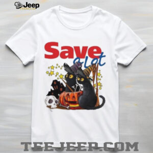 Save A Lot X Black Cat Witch Halloween 2025 T shirt