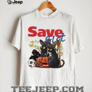 Save A Lot X Black Cat Witch Halloween 2025 T shirt
