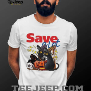 Save A Lot X Black Cat Witch Halloween 2025 T shirt