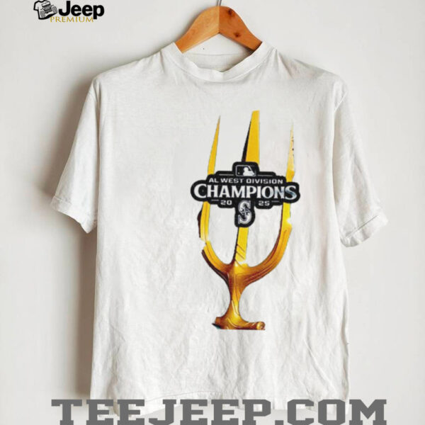 Seattle Mariners MLB Baseball Division Champs American League West Postseason 2025 Trident logo shirt
