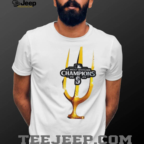 Seattle Mariners MLB Baseball Division Champs American League West Postseason 2025 Trident logo shirt
