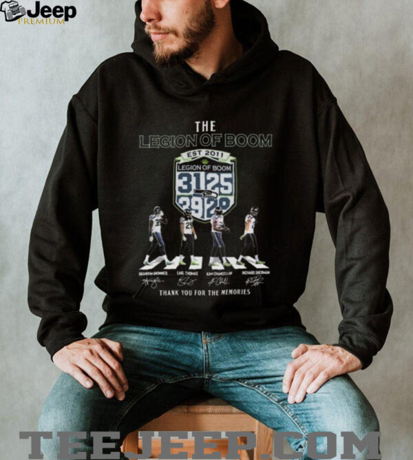 Seattle Mariners The Legion Of Boom Signatures Thank You For The Memories T shirt
