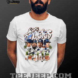 Shohei Ohtani Teoscar Hernández Mookie Betts Freddie Freeman Los Angeles Dodgers caricature MLB summer shirt