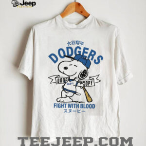 Snoopy Dodgers Shohei Ohtani Baseball Shirt