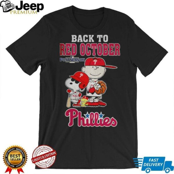 Snoopy and Charlie Brown Philadelphia Phillies Back to Red October Postseason shirt
