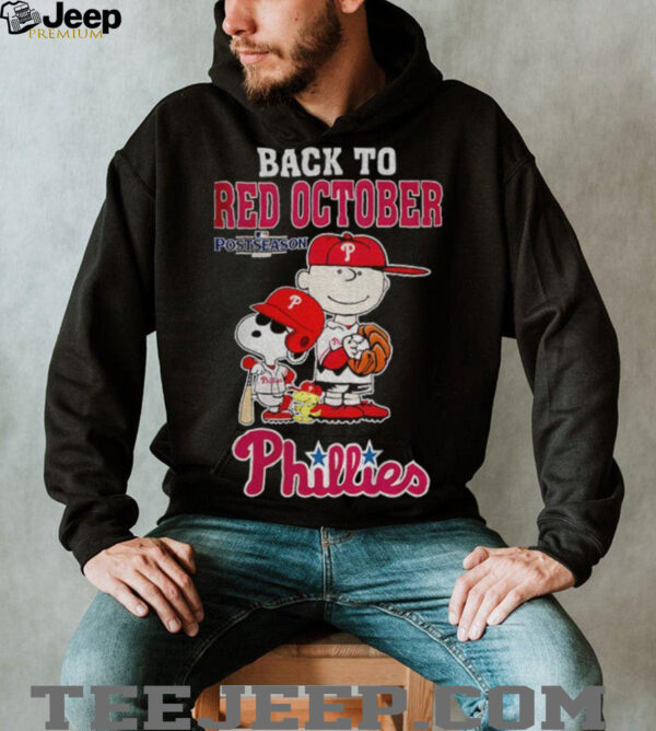 Snoopy and Charlie Brown Philadelphia Phillies Back to Red October Postseason shirt