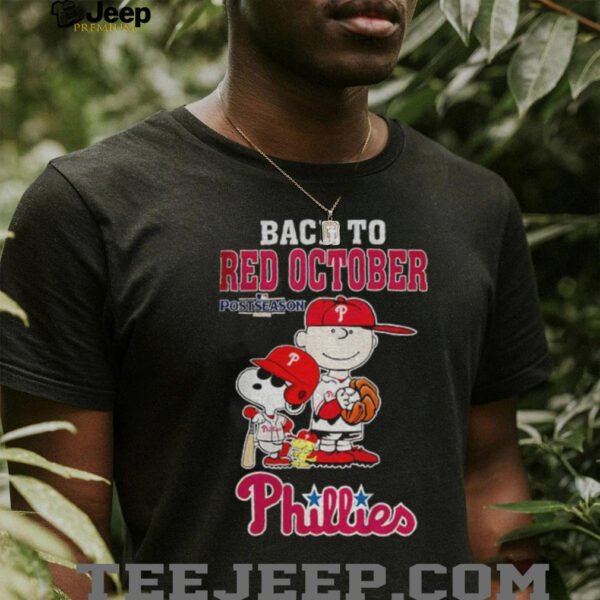 Snoopy and Charlie Brown Philadelphia Phillies Back to Red October Postseason shirt