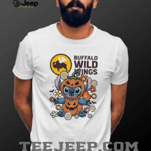 Stitch Halloween with Buffalo Wild Wings logo shirt