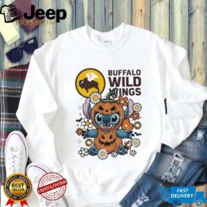 Stitch Halloween with Buffalo Wild Wings logo shirt