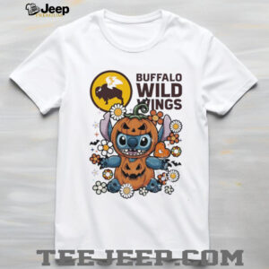 Stitch Halloween with Buffalo Wild Wings logo shirt