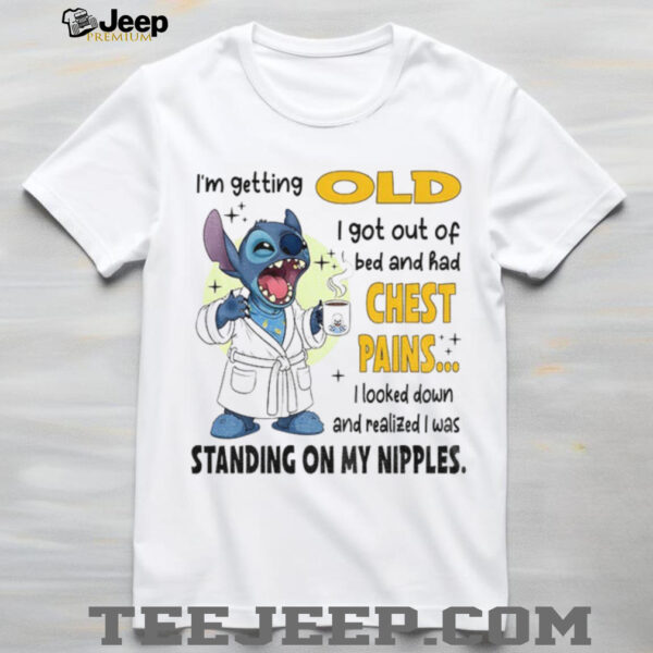 Stitch bathrobe I’m getting old I got out of bed and had chest pains I looked down and realized shirt
