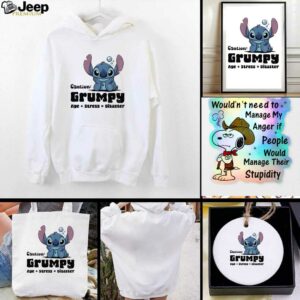 Stitch caution grumpy age stress disaster t shirt