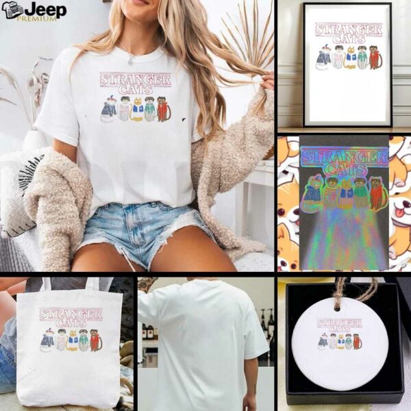 Stranger Cats cartoon shirt