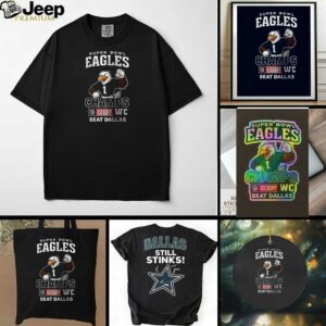 Super Bowl Philadelphia Eagles champs kickoff WC beat Dallas Cowboys still stinks mascot shirt
