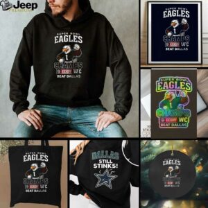 Super Bowl Philadelphia Eagles champs kickoff WC beat Dallas Cowboys still stinks mascot shirt